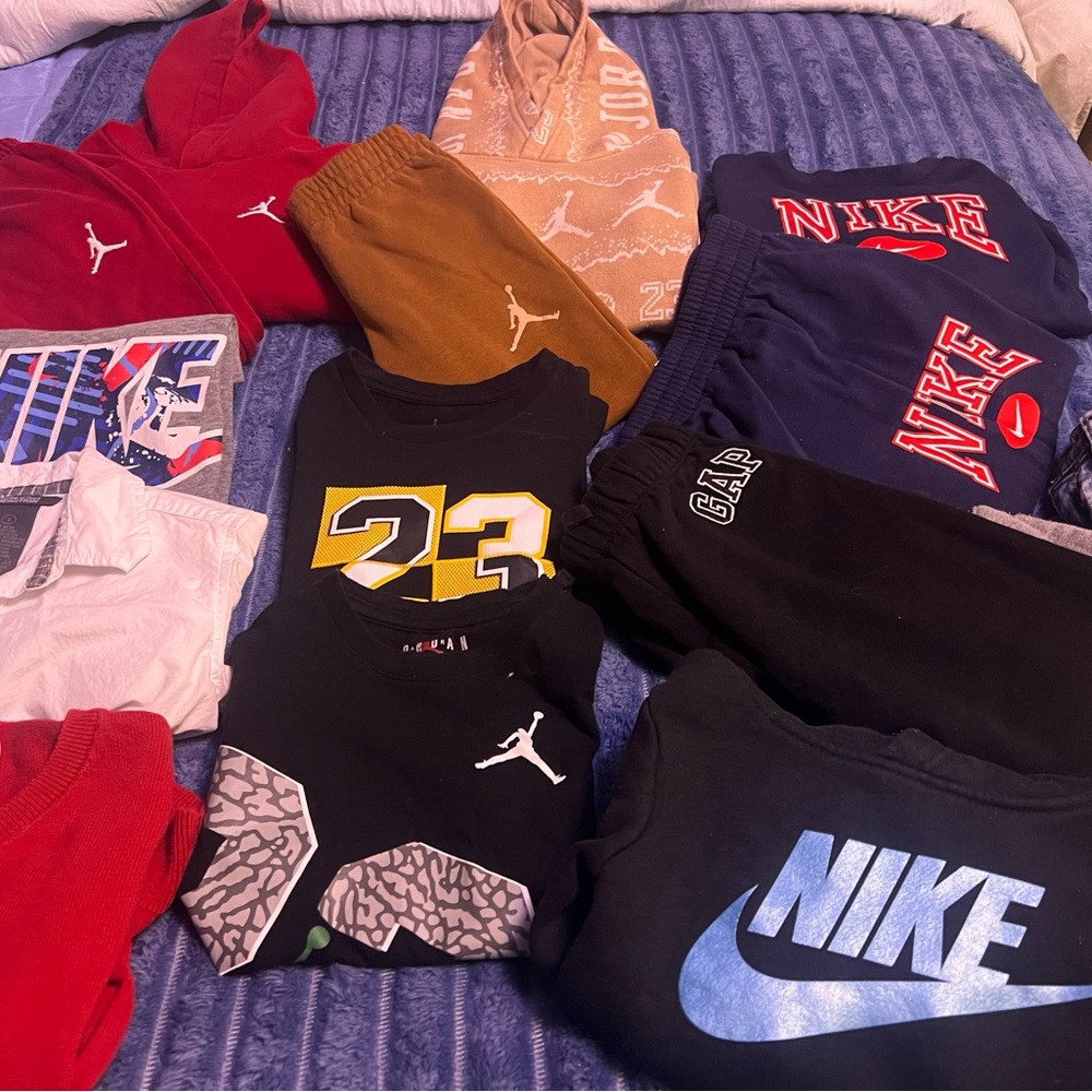 Nike Apparel Collection in Red, Black, and Blue